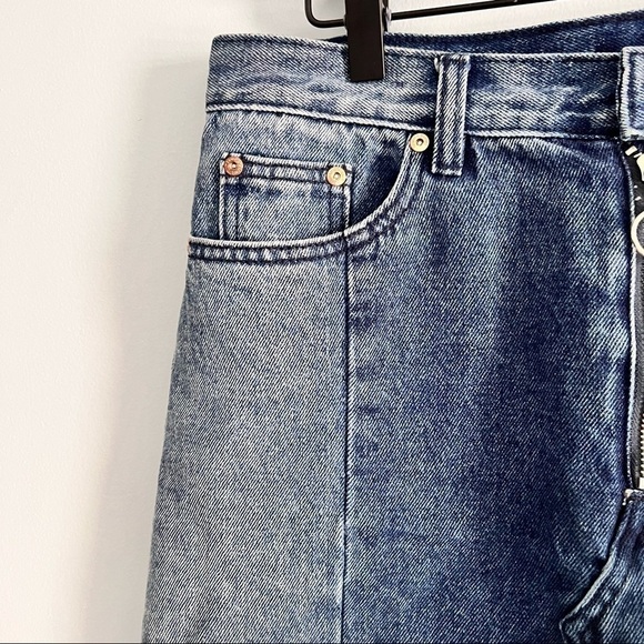 American Threads Mini Jean skirt with Ring Zip Closure Y2K L - Picture 5 of 9